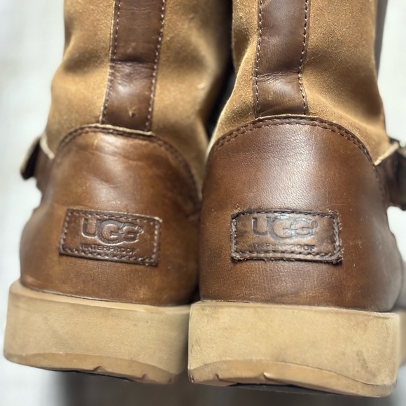 UGG Breida Waterproof Chestnut Boots Fuzzy Lining - Picture 13 of 13